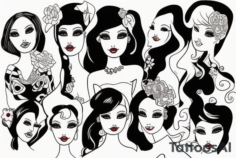 barbie doll tattoo idea