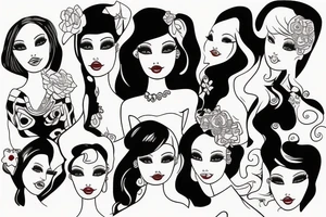 barbie doll tattoo idea