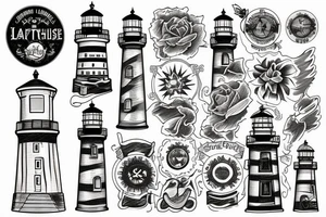 lighthouse tattoo idea