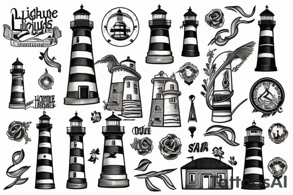 lighthouse tattoo idea