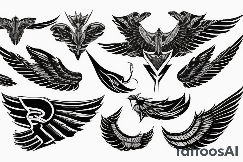 Fighter aircraft wings for a tattoo on my back tattoo idea
