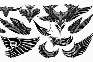 Fighter aircraft wings for a tattoo on my back tattoo idea