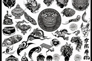 Asian design, mystery tattoo idea