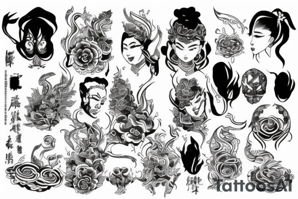 Asian design, mystery tattoo idea