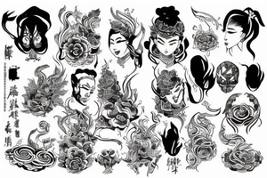 Asian design, mystery tattoo idea