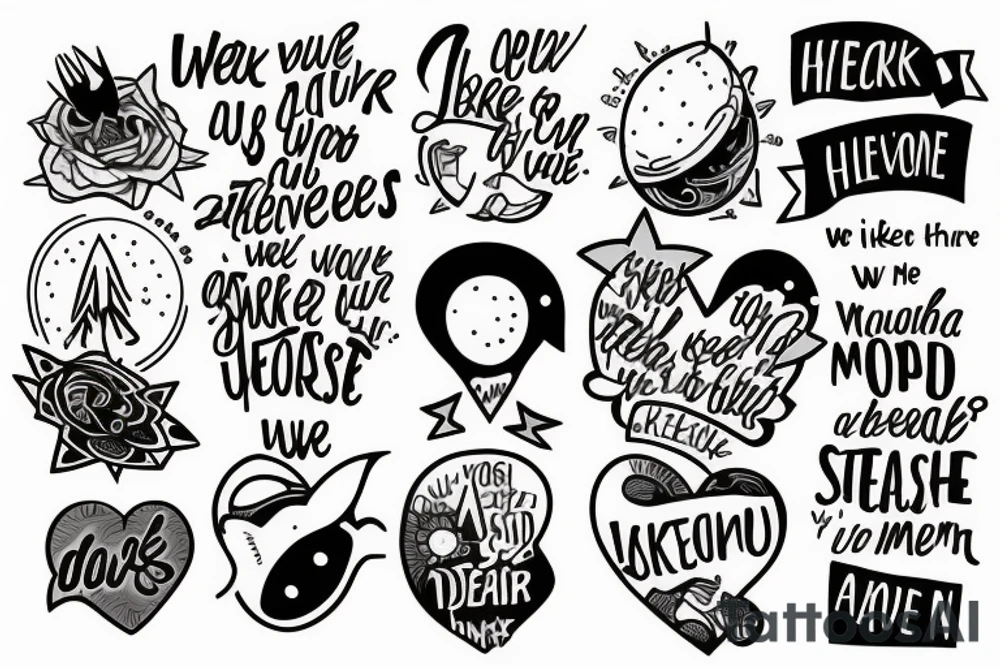 A heartstopper design with the quote "I like to think we would find each other in any universe" tattoo idea