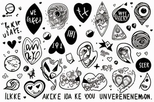 A heartstopper design with the quote "I like to think we would find each other in any universe" tattoo idea