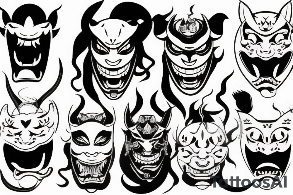 Hannya mask tattoo idea