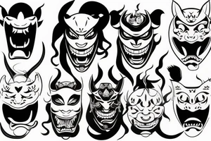 Hannya mask tattoo idea