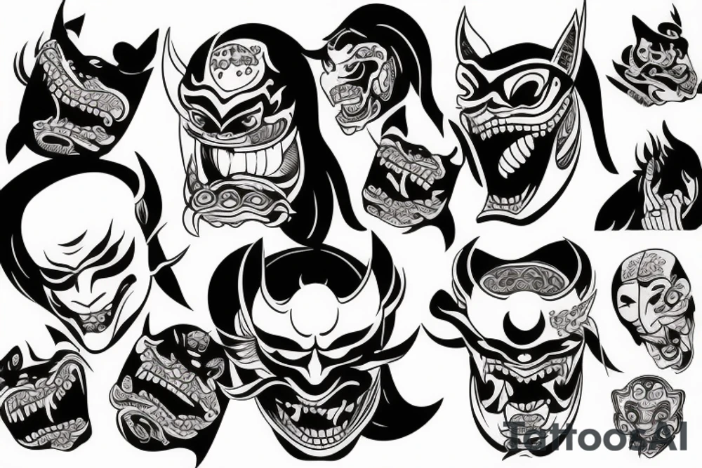Hannya mask tattoo idea