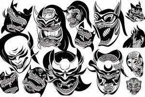 Hannya mask tattoo idea