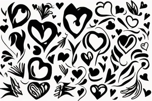 a match with a heart tattoo idea