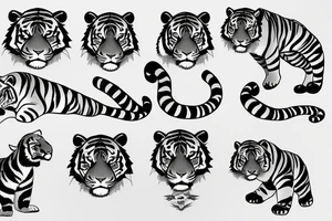 A tiger going down tattoo idea