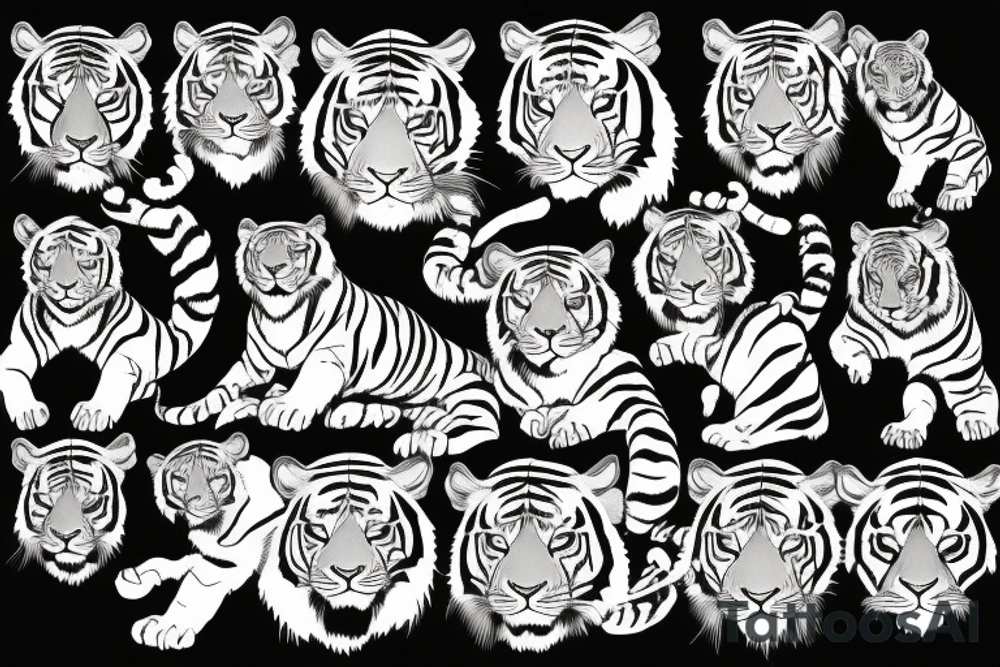 A tiger going down tattoo idea
