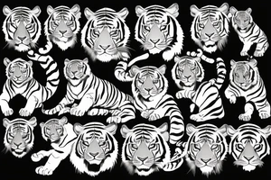 A tiger going down tattoo idea