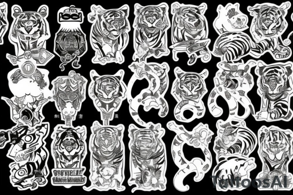 A tiger tattoo idea