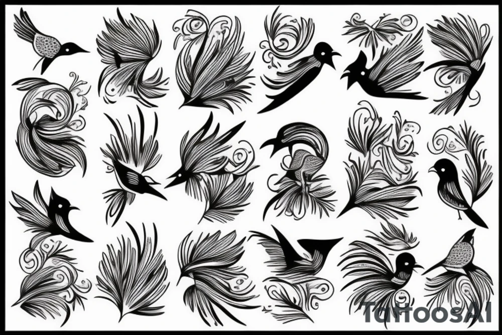 birds tattoo idea