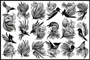 birds tattoo idea