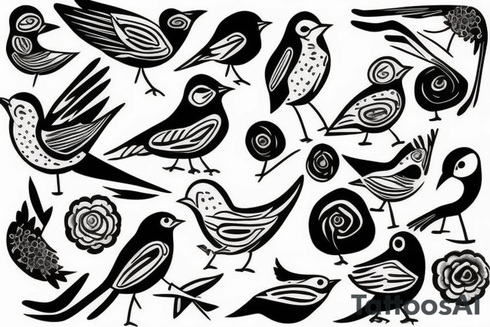 birds tattoo idea