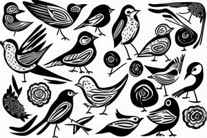 birds tattoo idea