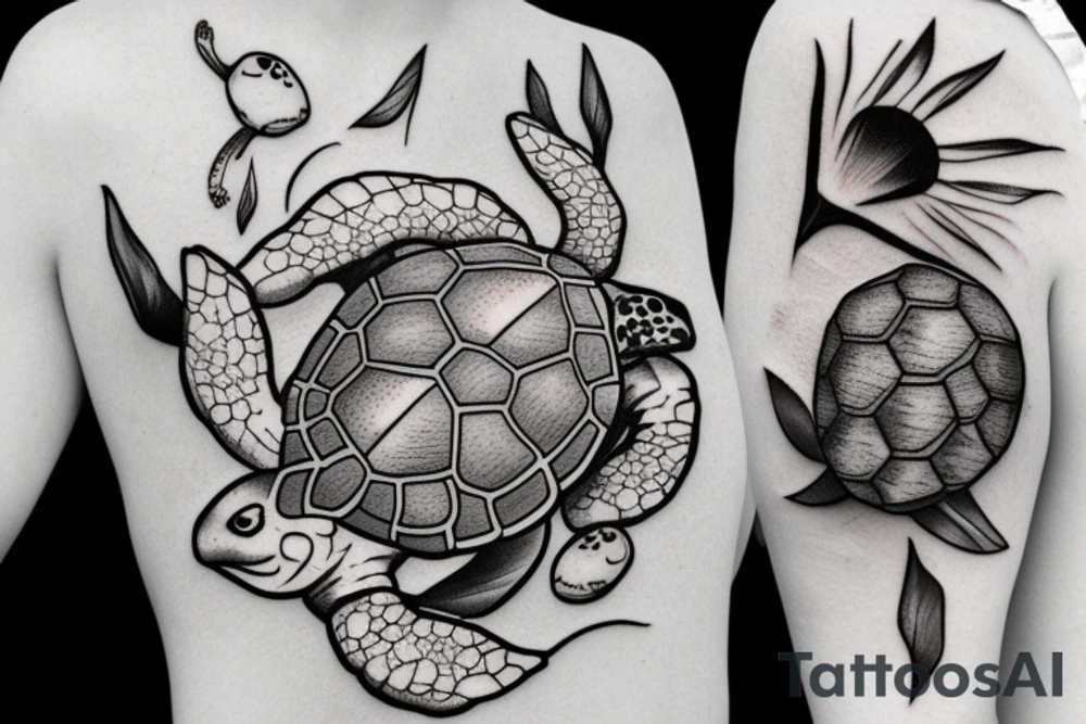 turtle, egg, octupos tattoo idea