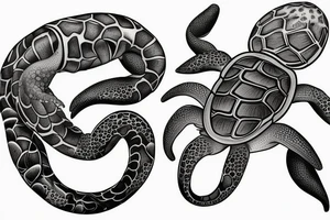 turtle, unhatched egg, giant pacific octopus tattoo idea