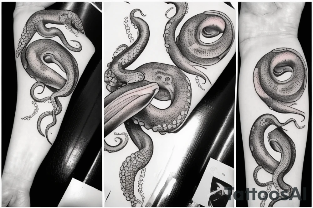turtle, unhatched egg, giant pacific octopus tattoo idea