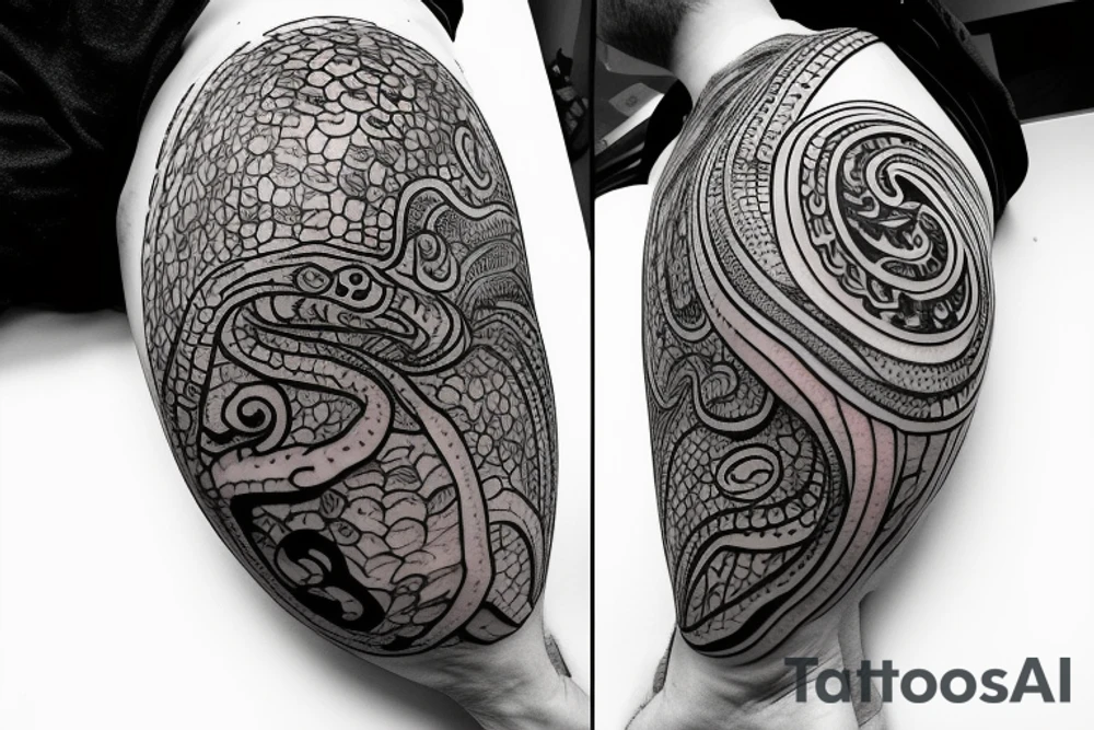 turtle, unhatched egg, giant pacific octopus tattoo idea