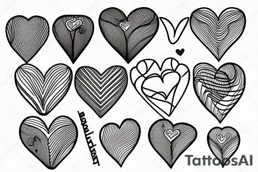 Love heart small line work tattoo idea