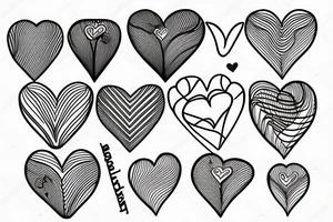 Love heart small line work tattoo idea