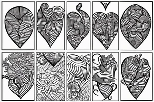 Love heart small line work tattoo idea
