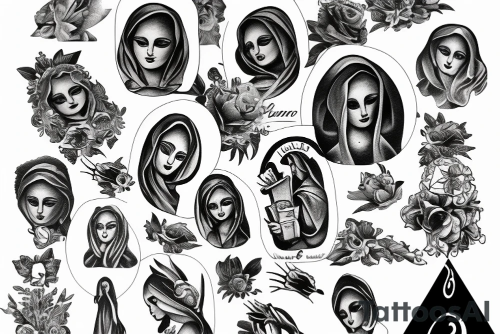 Mother Mary tattoo idea