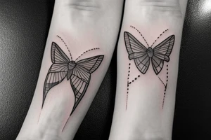 Moth outline tattoo idea