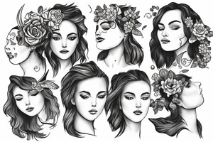 Women in water with flower tattoo idea