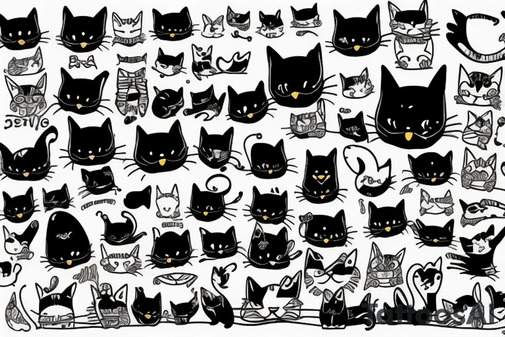 Cat on fence tattoo idea
