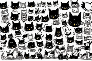 Cat on fence tattoo idea