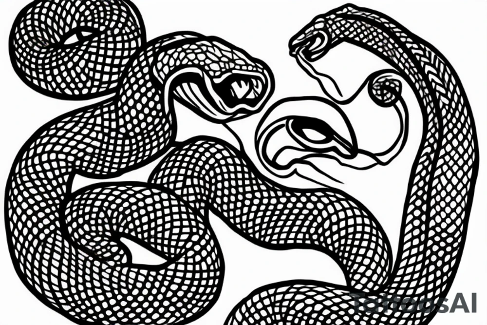 Simple snake outline tattoo idea