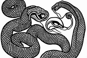 Simple snake outline tattoo idea