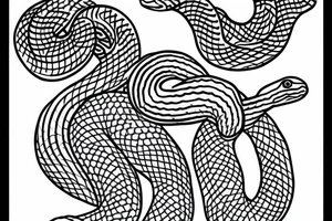 Simple snake outline tattoo idea