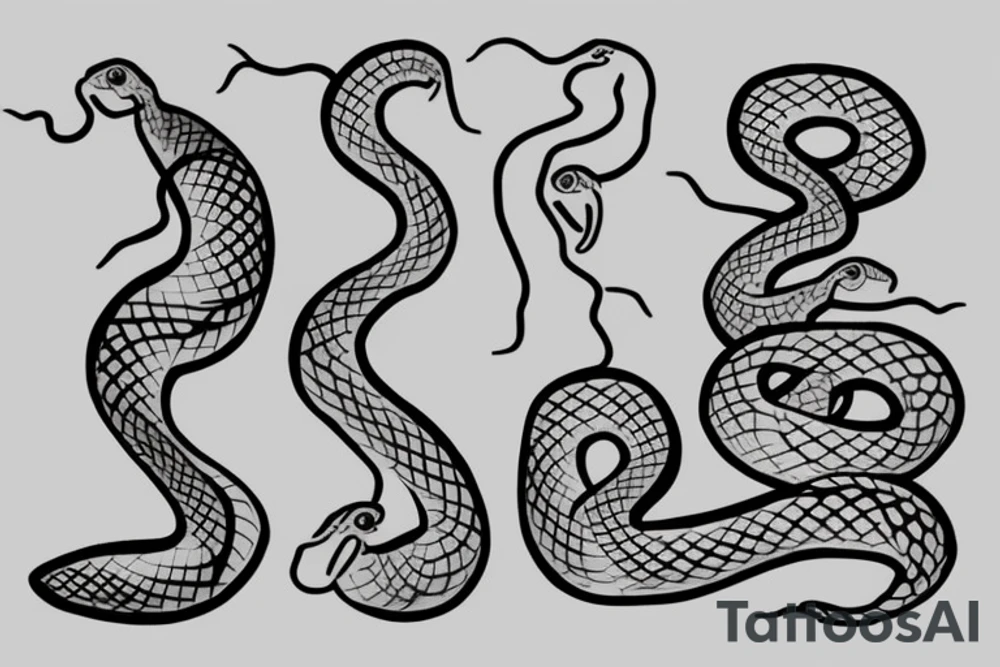 Simple snake outline tattoo idea