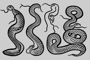 Simple snake outline tattoo idea