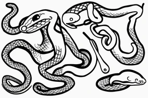 Simple snake outline tattoo idea