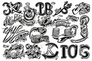 Stock Market Trading with the letters OP tattoo idea