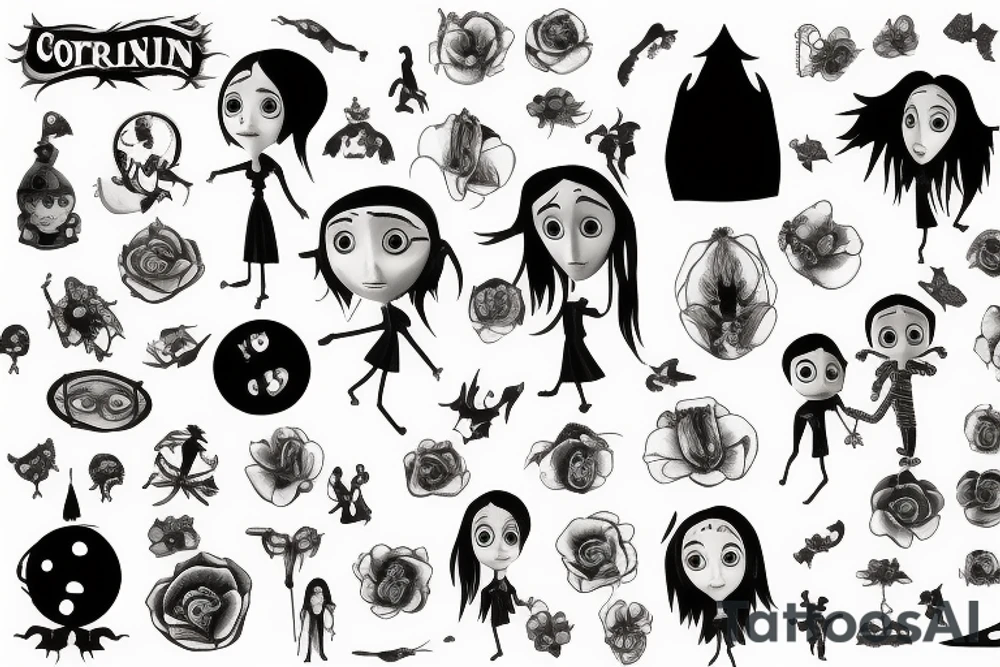 Coraline movie tattoo idea
