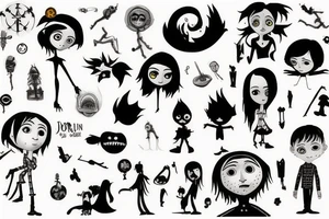 Coraline movie tattoo idea