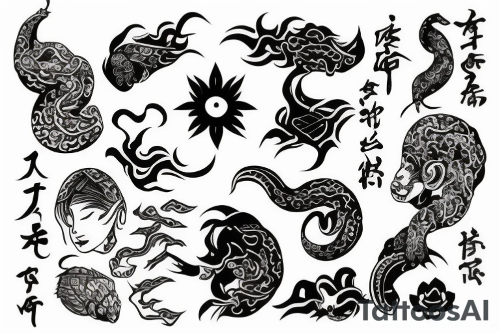 Oriental tattoo idea