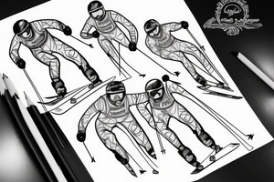 Downhill ski racer tattoo idea