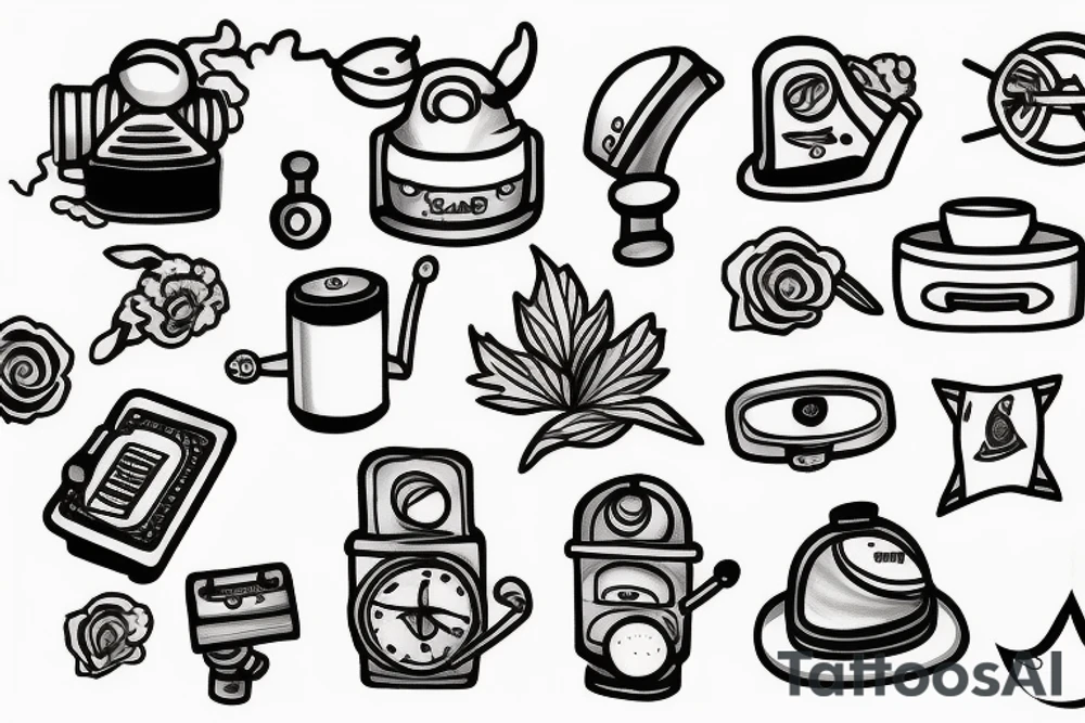 tiny spaceheater tattoo idea