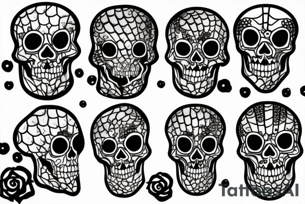 Skeleton blowing glass tattoo idea