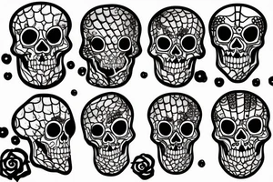 Skeleton blowing glass tattoo idea